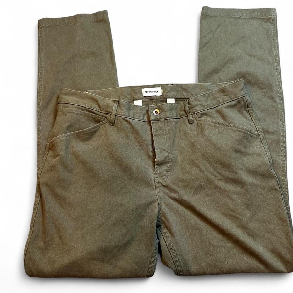 Taylor Stitch Boss Duck Pants Mens 38x33 Green Hemp Outdoor Hunting